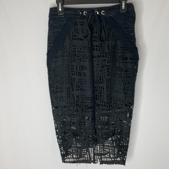 John John black black lace skirt - Picture 1 of 9